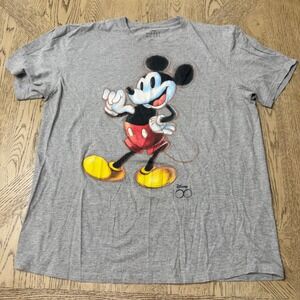 Disney 100 Men's‎ XL Mickey Mouse 100 Years Gray Graphic T-Shirt Adult Tee